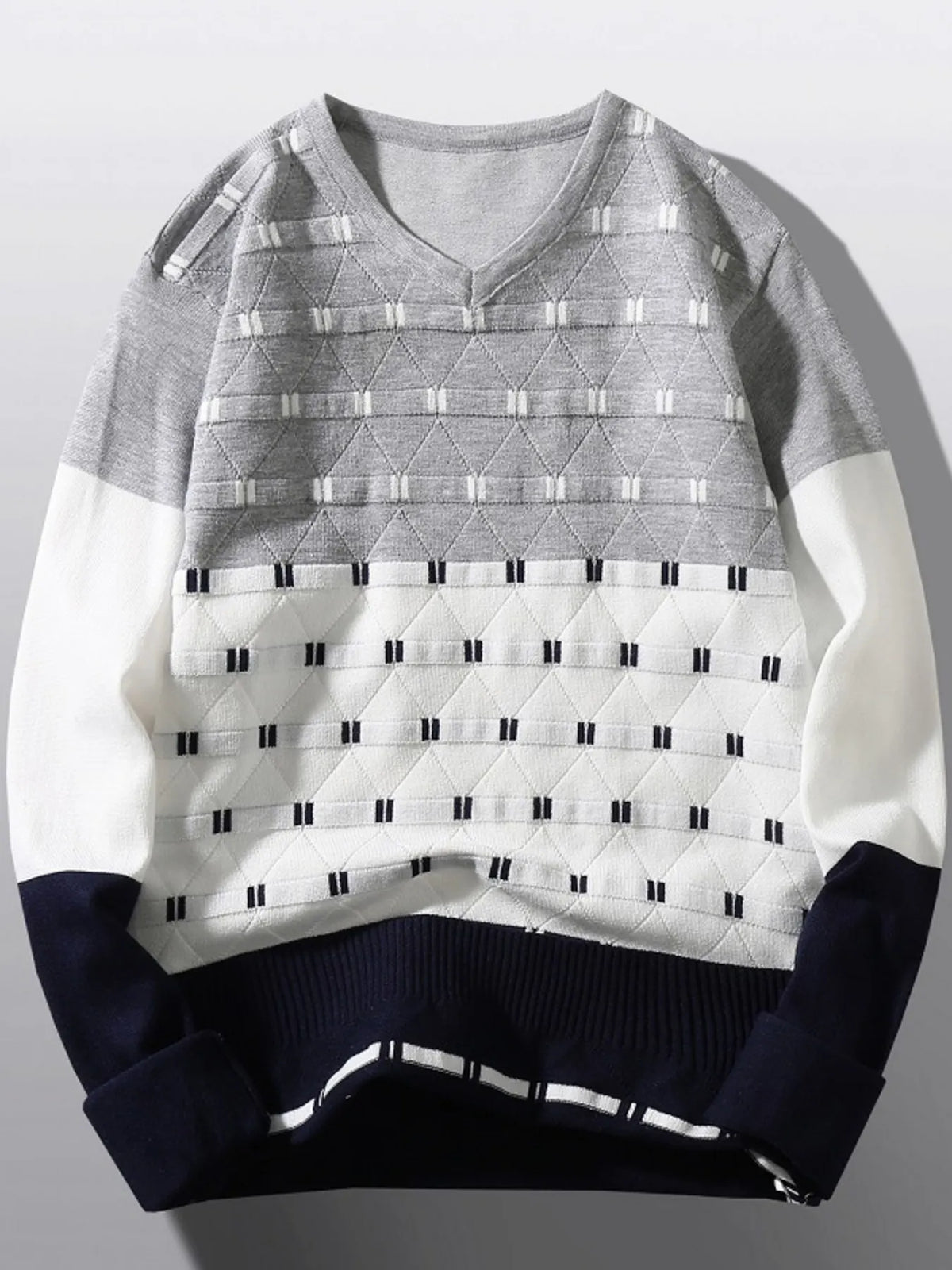 Men's V-Neck Long Sleeve Sweater