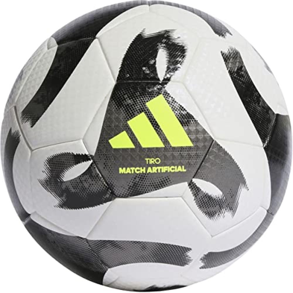 adidas Unisex-Adult Tiro League Art Ball White/Black/Iron Metallic/Solar Yellow 5