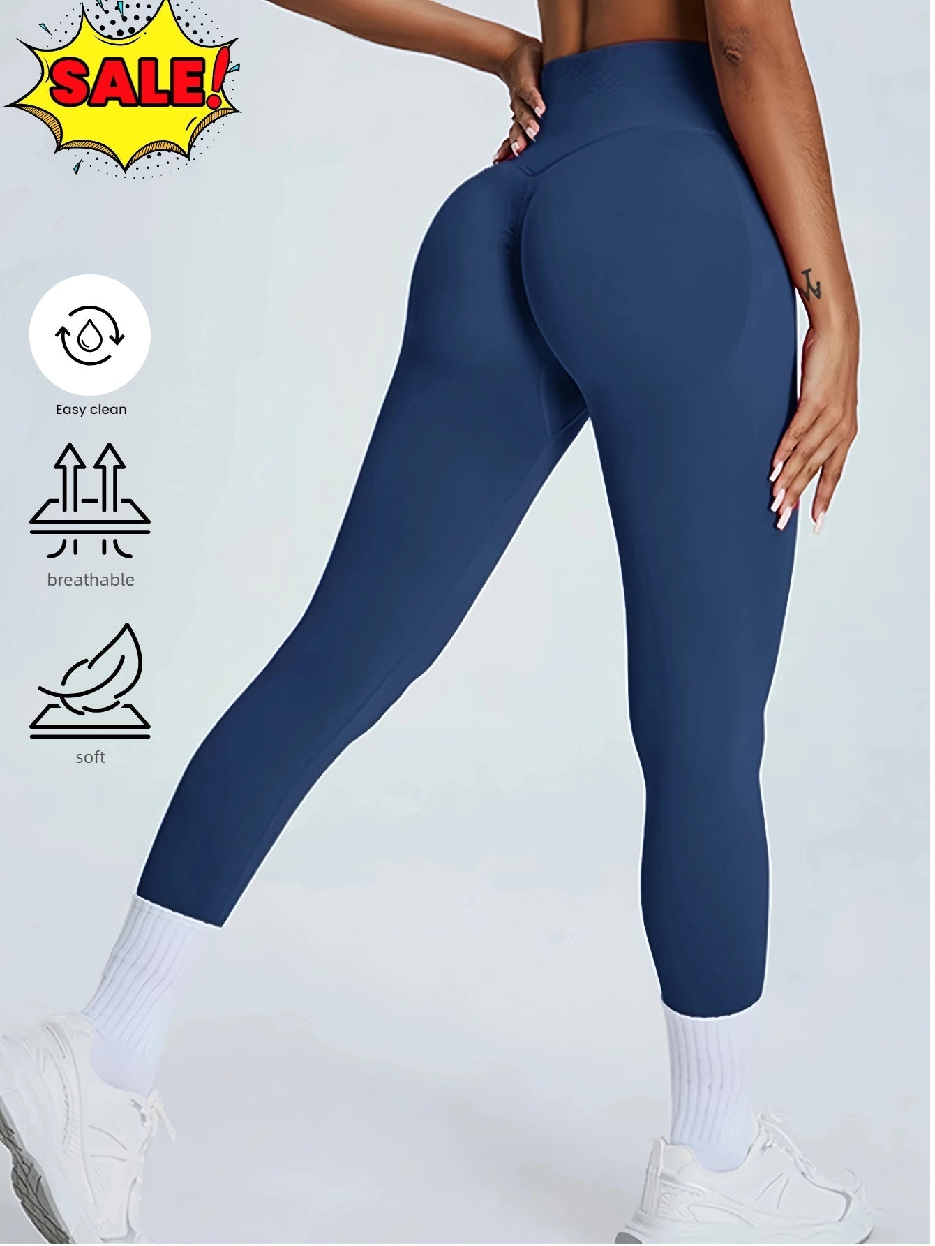 Mallas de mujer sin costuras de talle alto