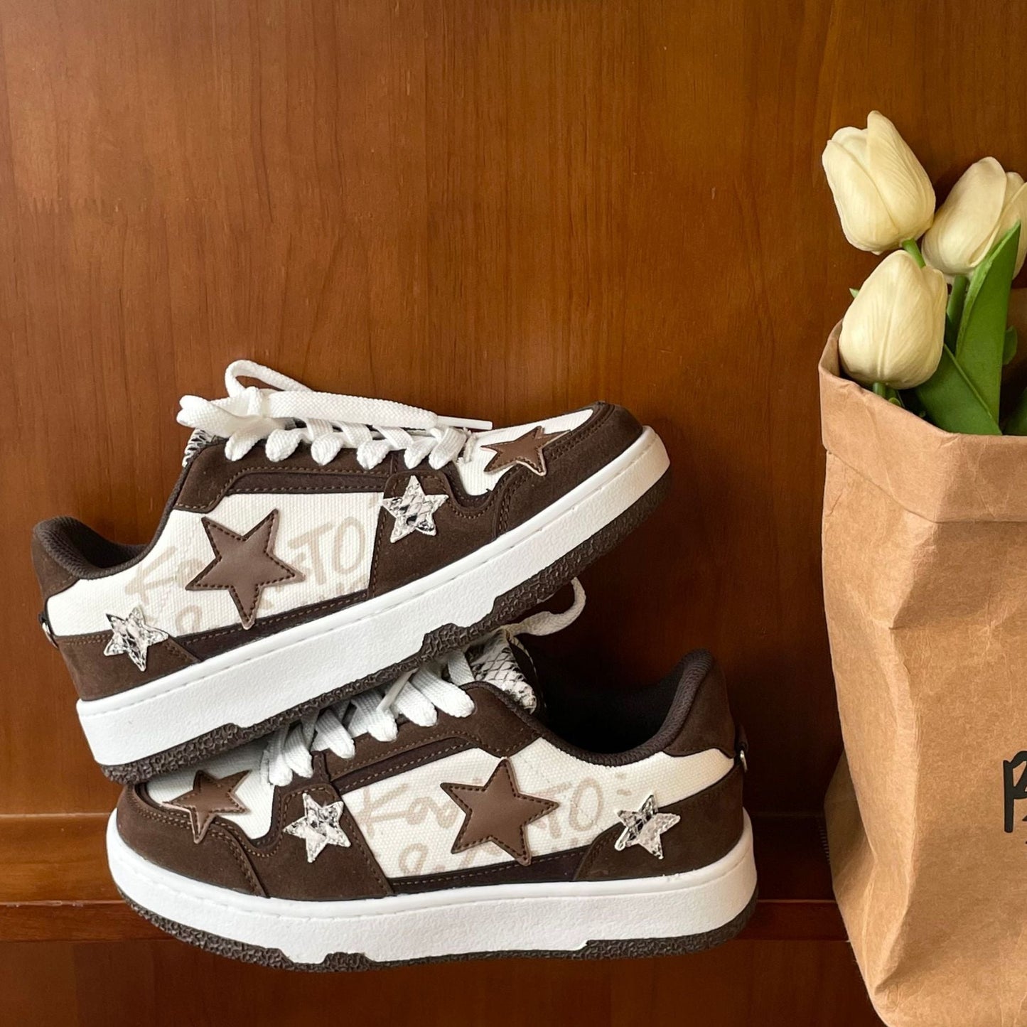 Unisex Retro Contrast Color Sneakers