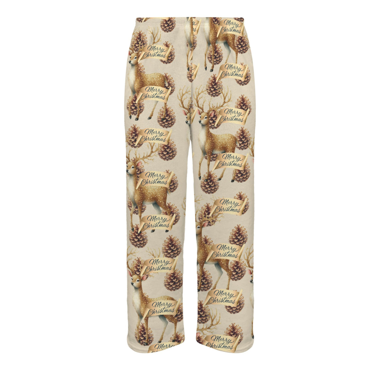 Christmas Reindeer Men's Flannel Pajama Pants (Made in USA)