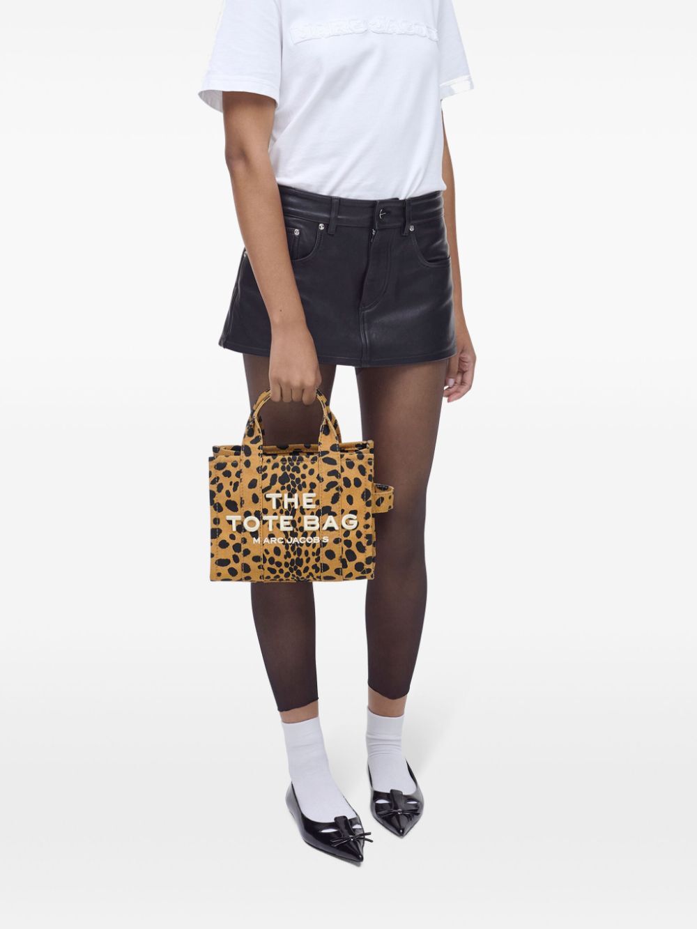 Marc Jacobs Women The Cheetah Canvas Small Tote Bag