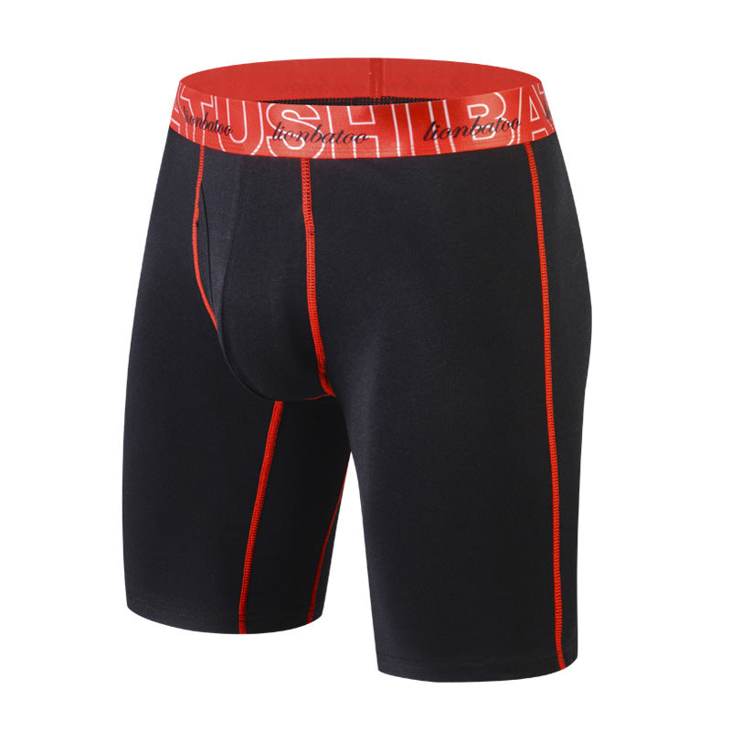 Men's Long Leg Underwear Cotton Extended Anti-friction Leg Boxers