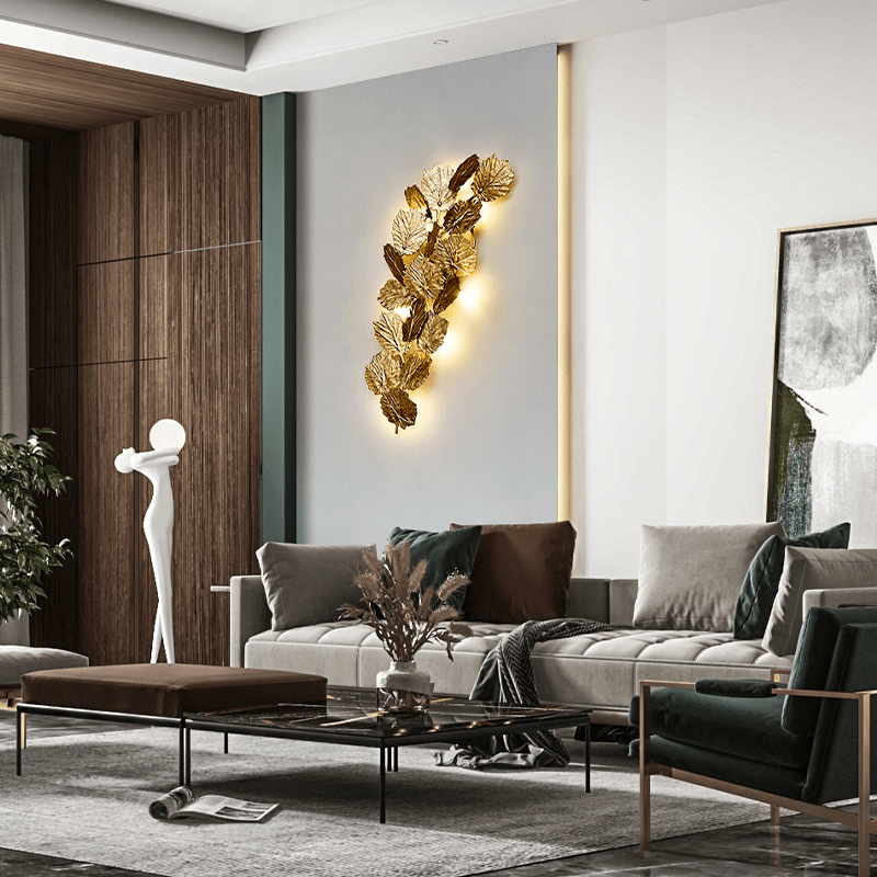 Aplique de Pared Artesanal con Pan de Oro
