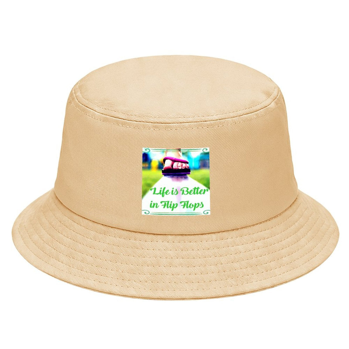 Life is Better in Flip Flops Children’s Bucket Hat (Front Printing)