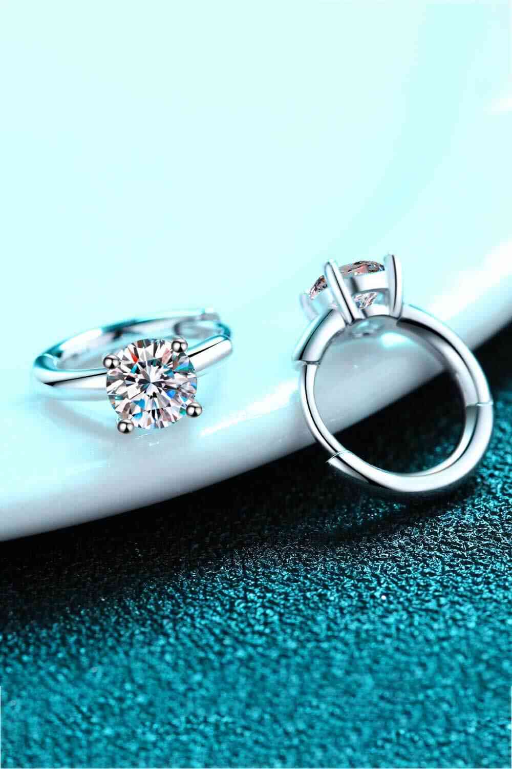 Moissanite Elegance Huggie Earrings – Brilliant 1 Carat Sparkle See size chart under “more details”