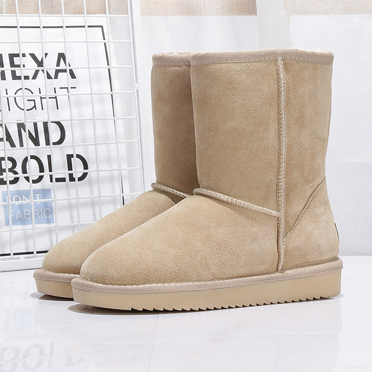 Middle Tube Plus Velvet Warm Boots