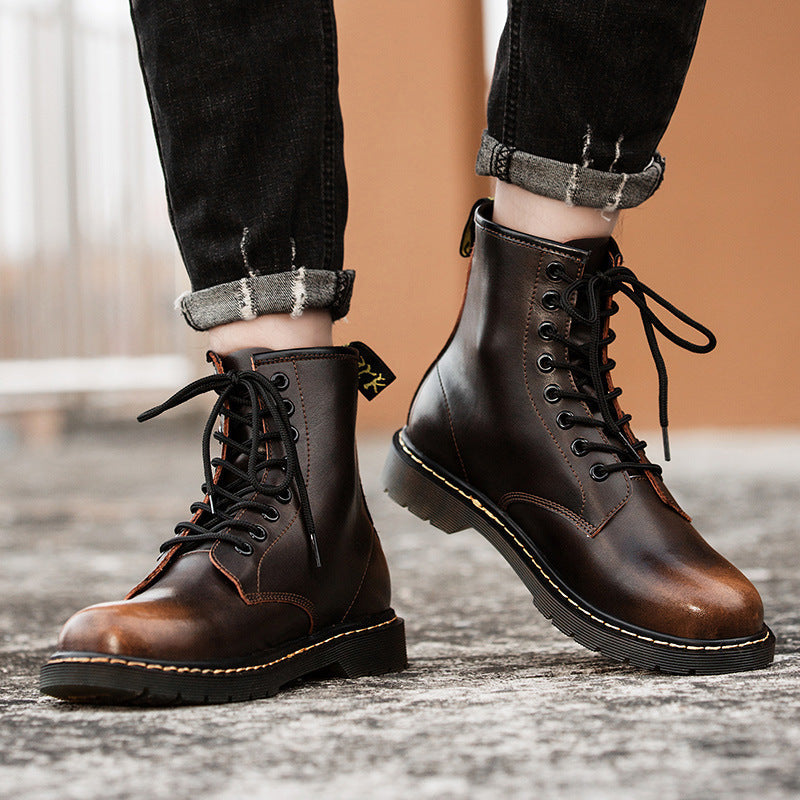 High-top British Style Tooling Martin Boots