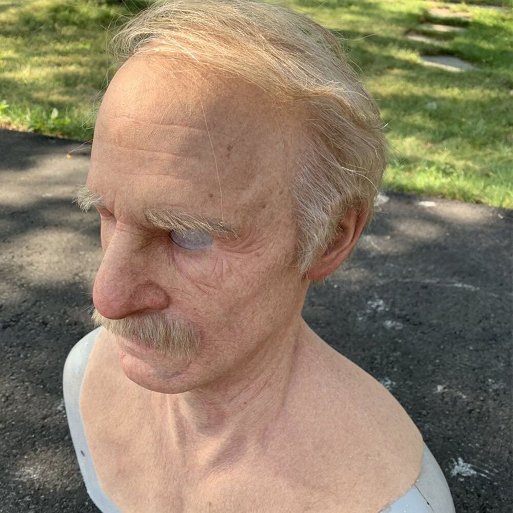 Realistic Old Man Halloween Mask