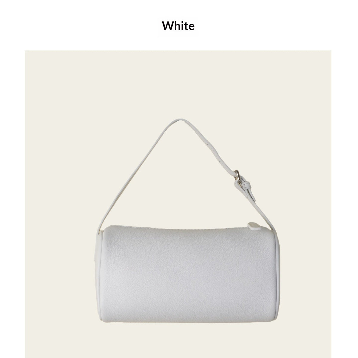 Top-grain Leather Barrel Crossbody Bag