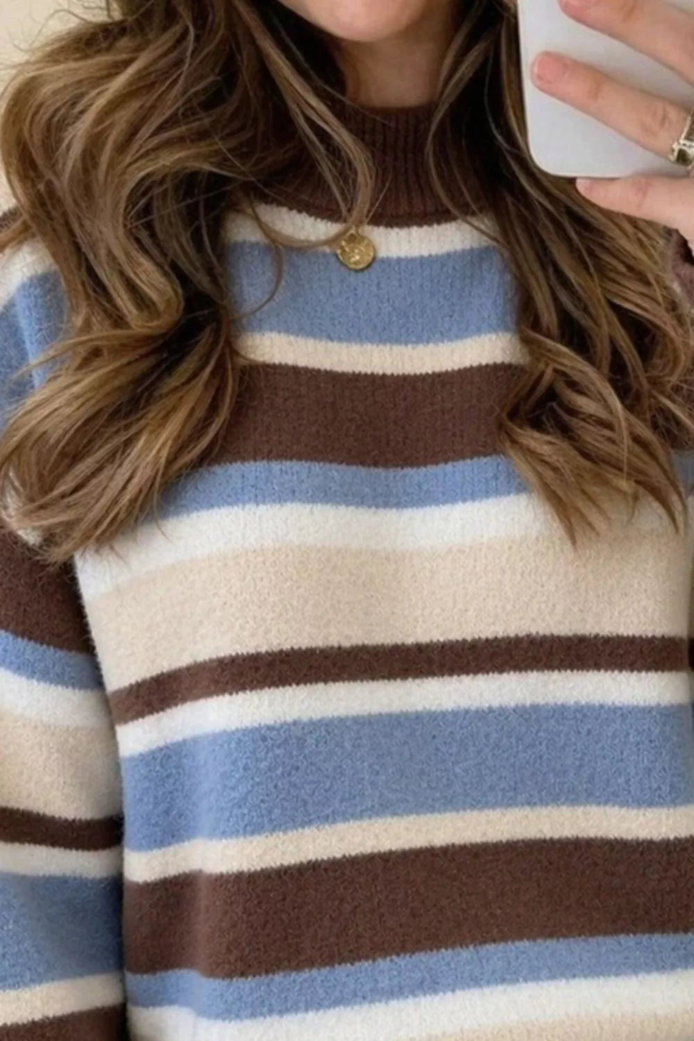 Striped Dropped Shoulder Sweater