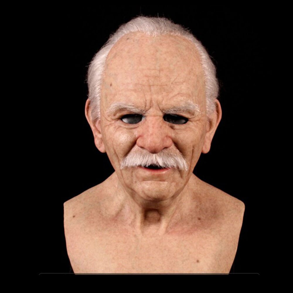 Realistic Old Man Halloween Mask