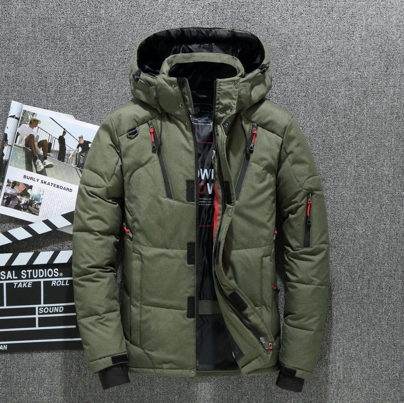 Chaqueta con capucha cortavientos para exteriores, abrigo deportivo informal con bolsillos, ropa de abrigo para hombre