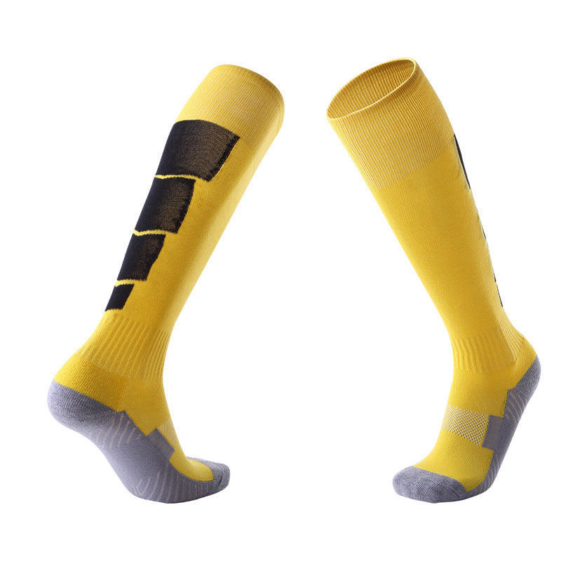 Cross-border Long-tube Sports Socks Thickened Non-slip Towel Bottom Mens Football Training Socks Sweat-absorbent Breathable Professional Football Socks