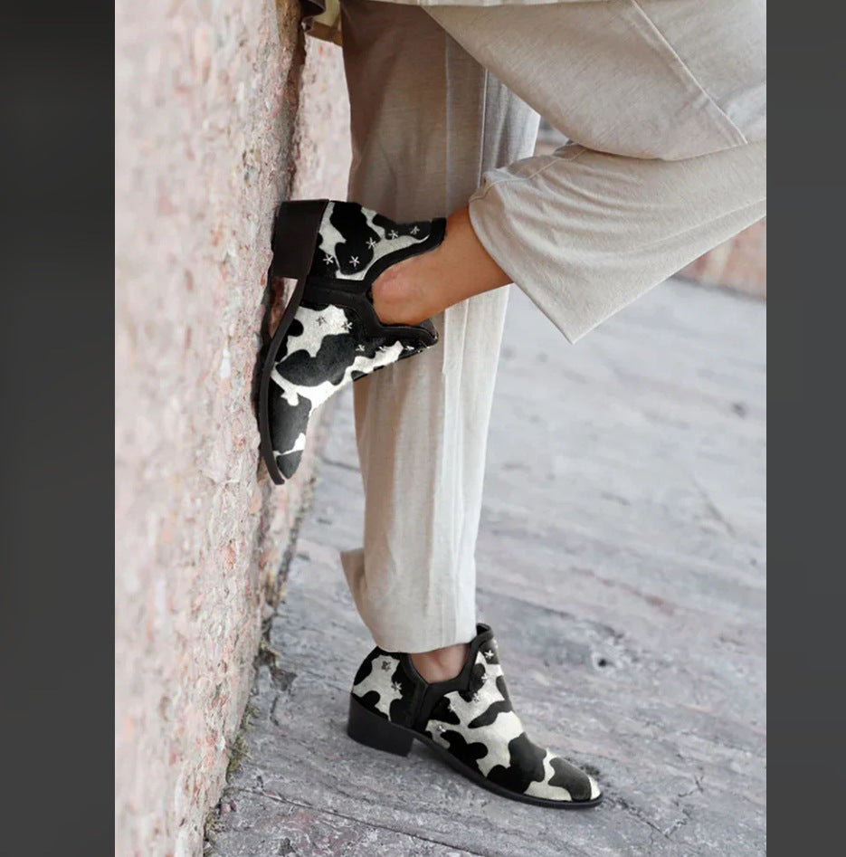 Women's Ankle Boots With Metal Decoration