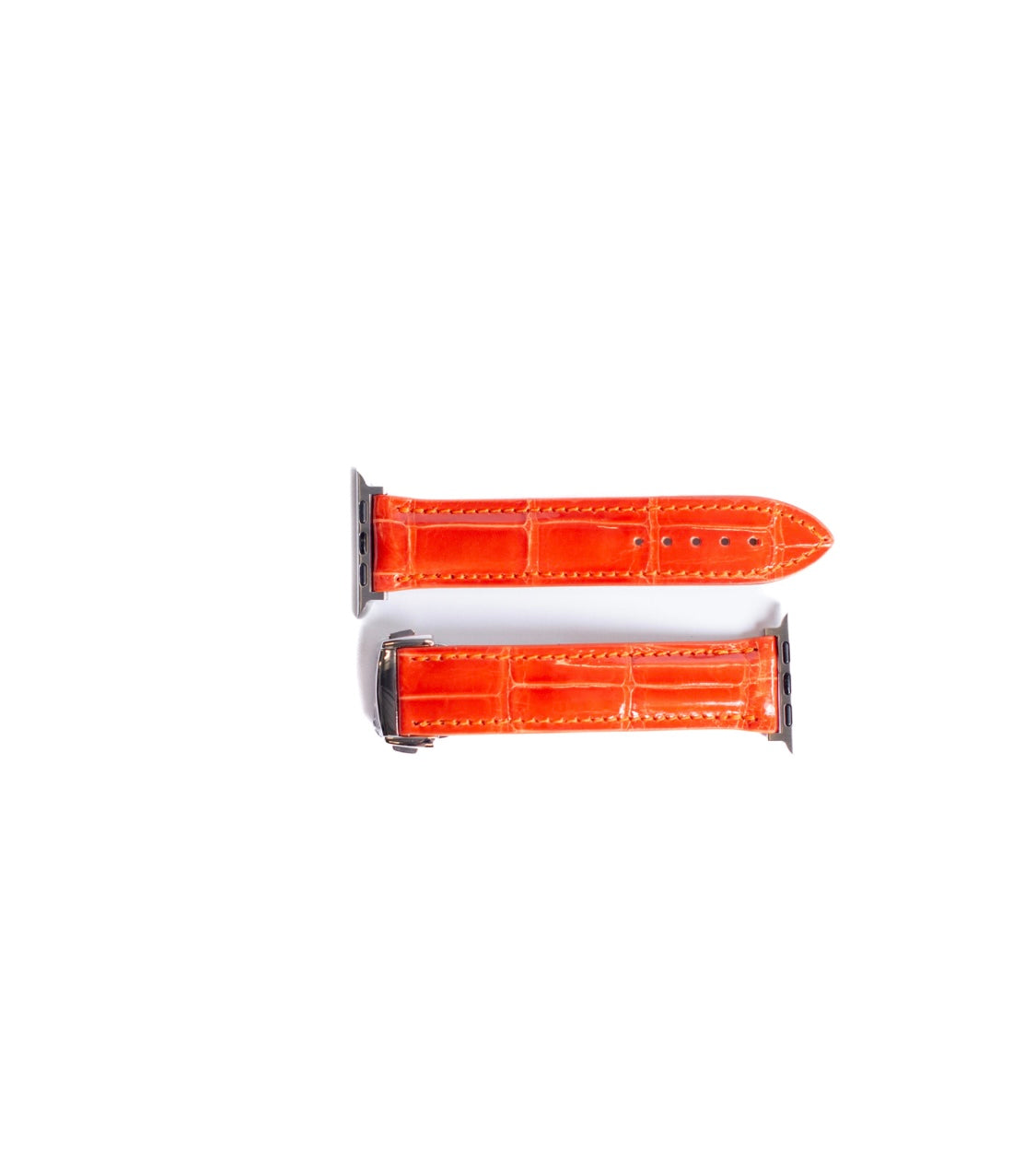 Apple Watch Band, Orange Glazed Alligator
