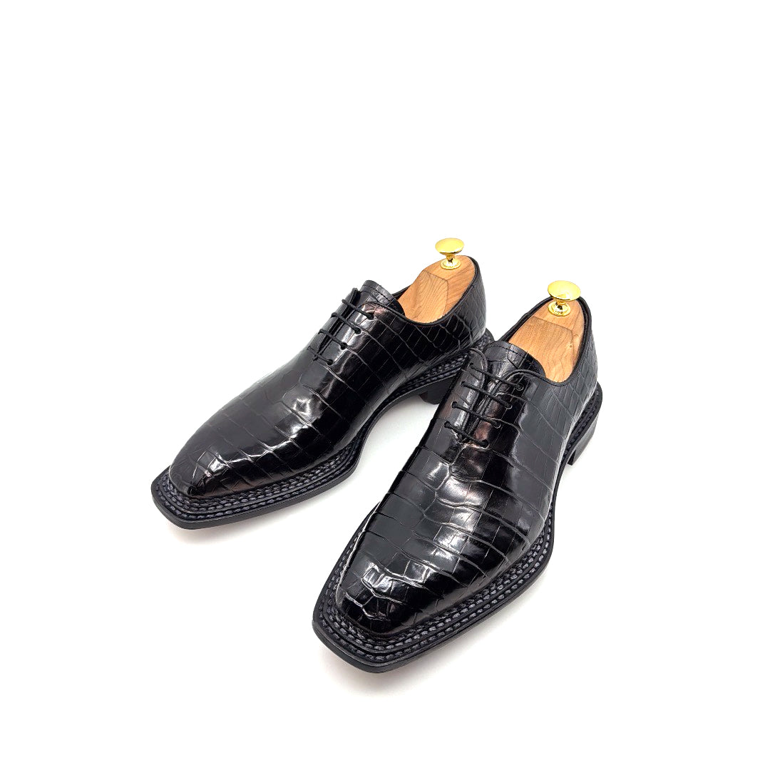 Maurice Philadelphia Custom Made Alligator Oxford - Black