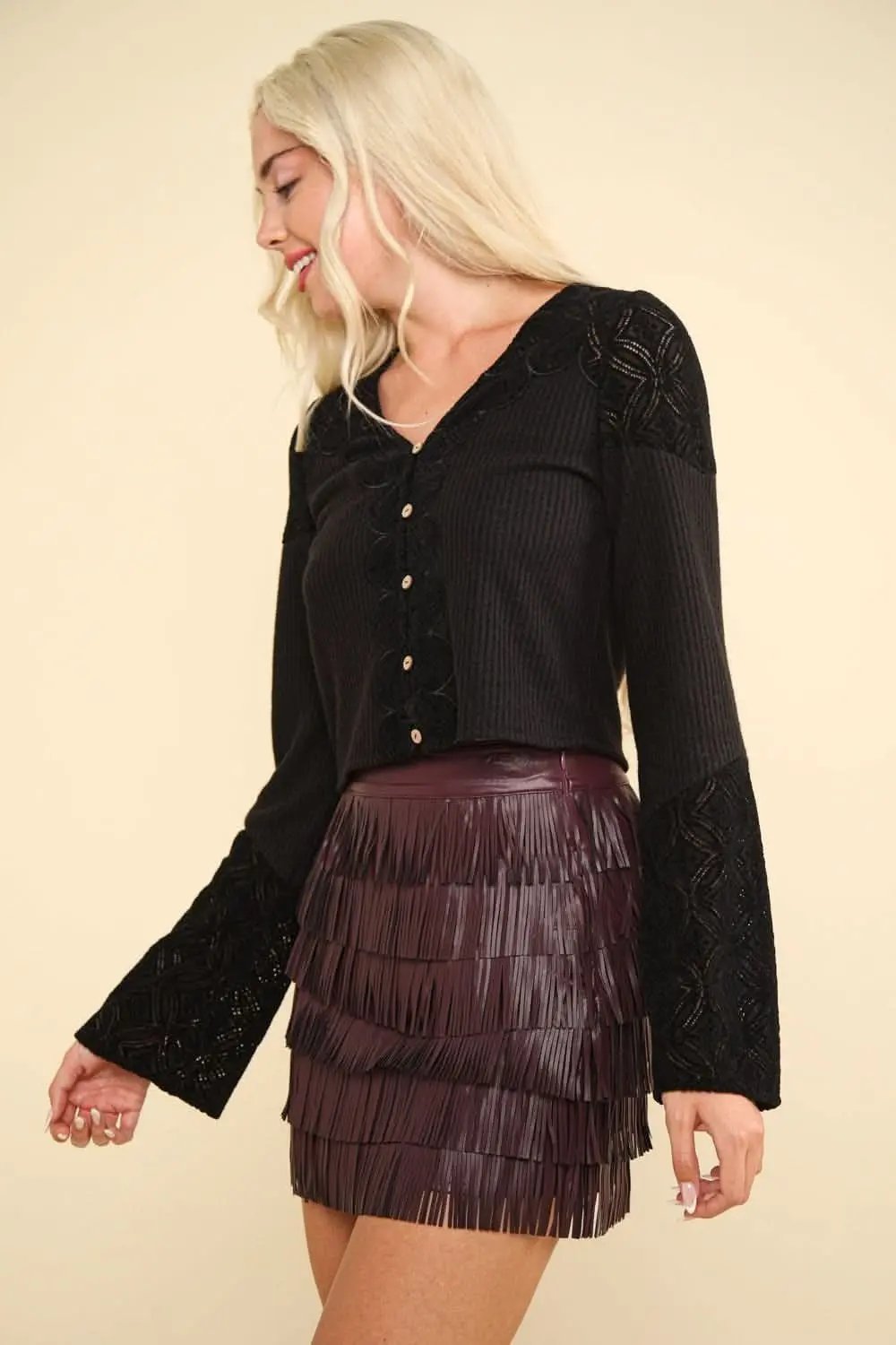 Sweaters Trendsi Lace Crop Top Women's Y2K Party Top Sexy & Trendy