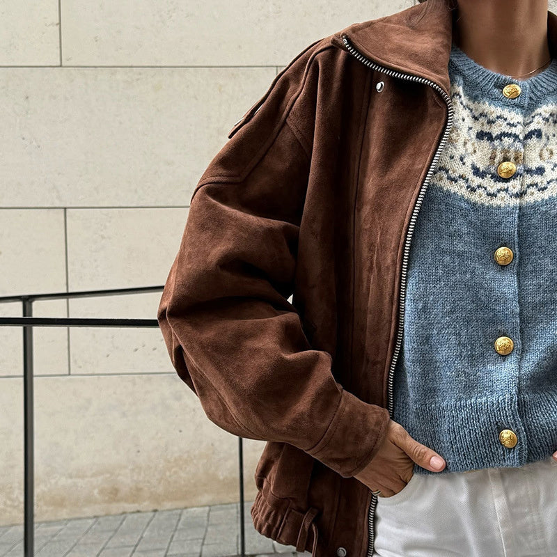 Chaqueta Casual con Cremallera para Mujer