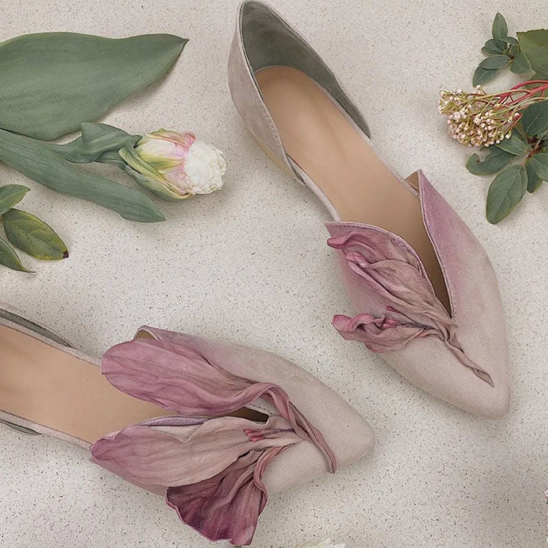 Niche Design Aesthetic Petal Flat Shoes