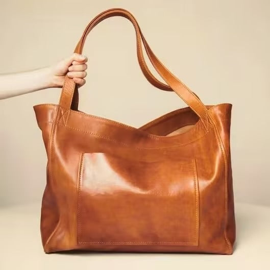 Women's Large Capacity Oil Wax Tote Handbag
