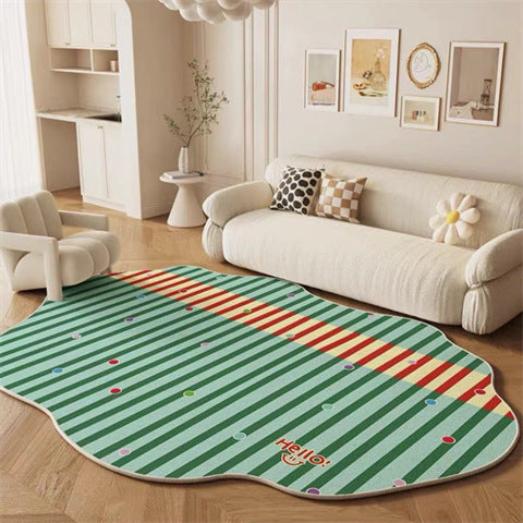 Bedside Rug Mat Home Use Cream Style Floor Mat