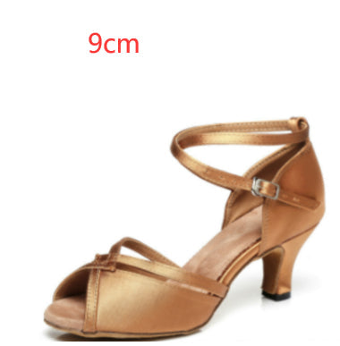 Women's Latin Dance Shoes Soft Bottom Adult Seamless Heels