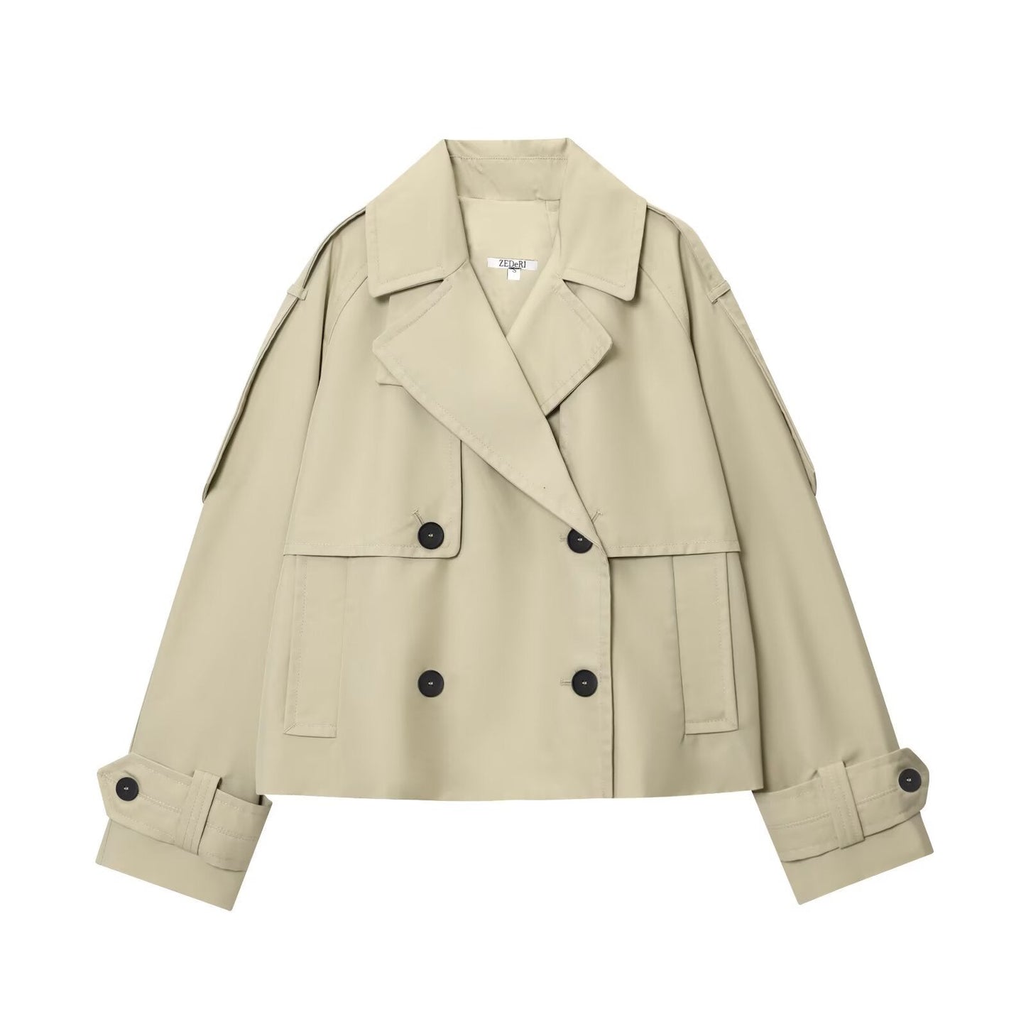 Instagram-style Chic Water-repellent Short Trench Coat