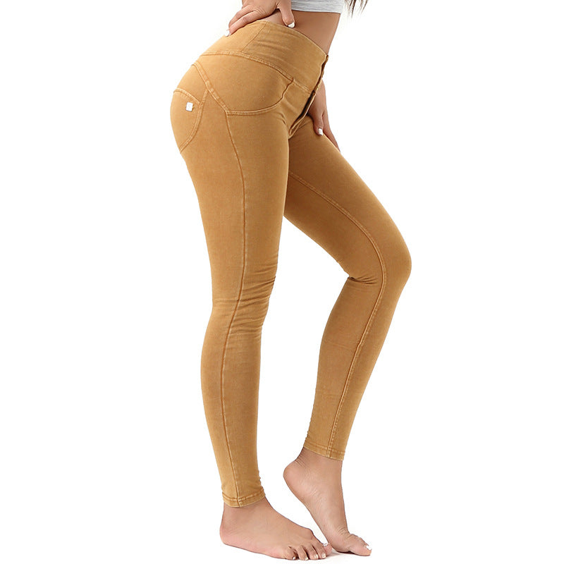 Denim Peach Hips Casual Sweatpants