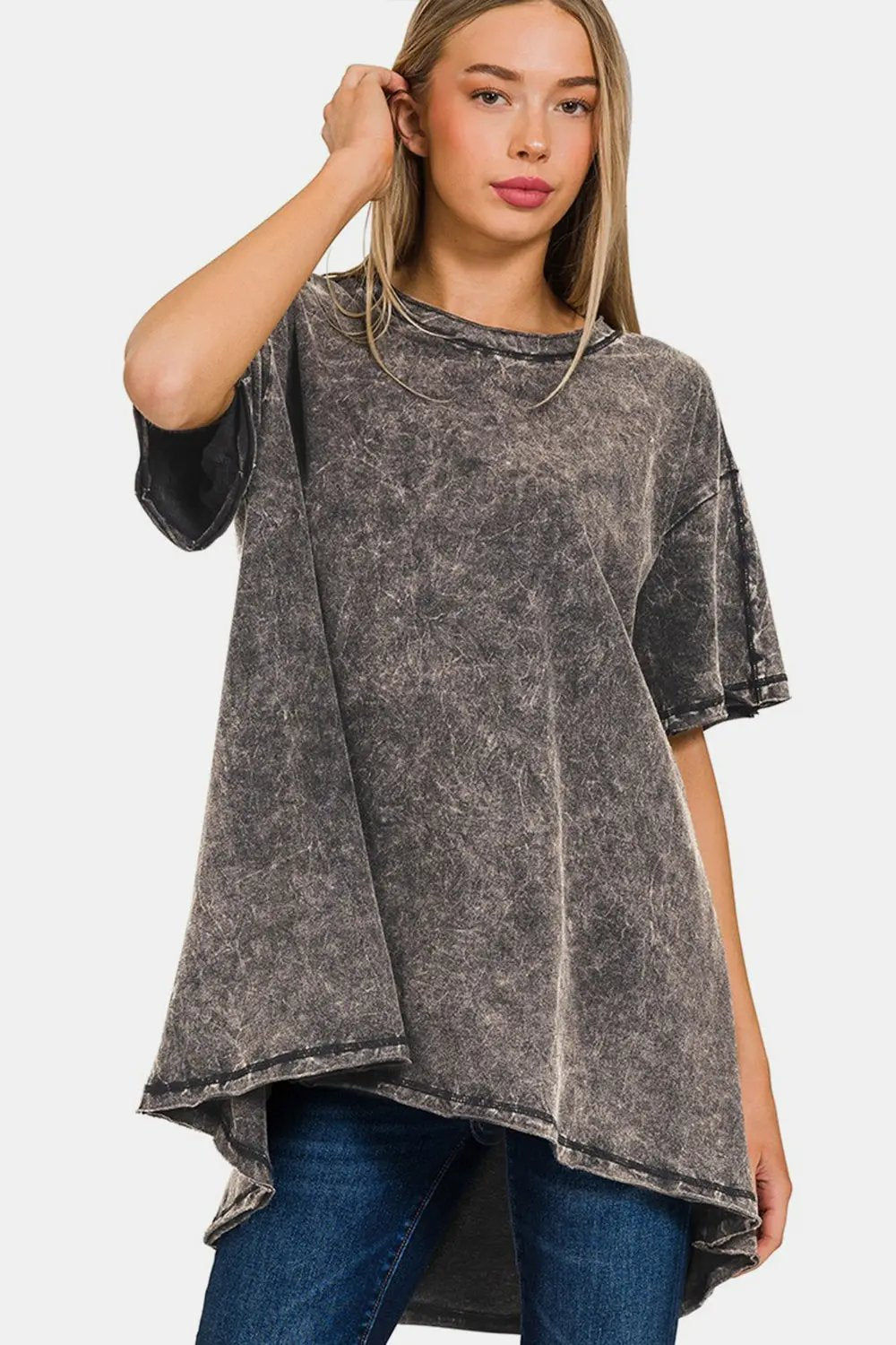 Women's Blouse Blouse - Dropped Shoulder - Zenana Style