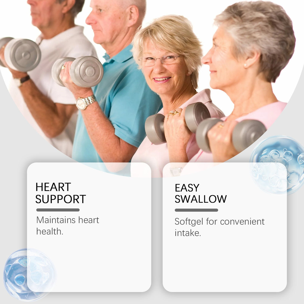 Coenzyme Q10 Softgel Capsules For Health Maintenance