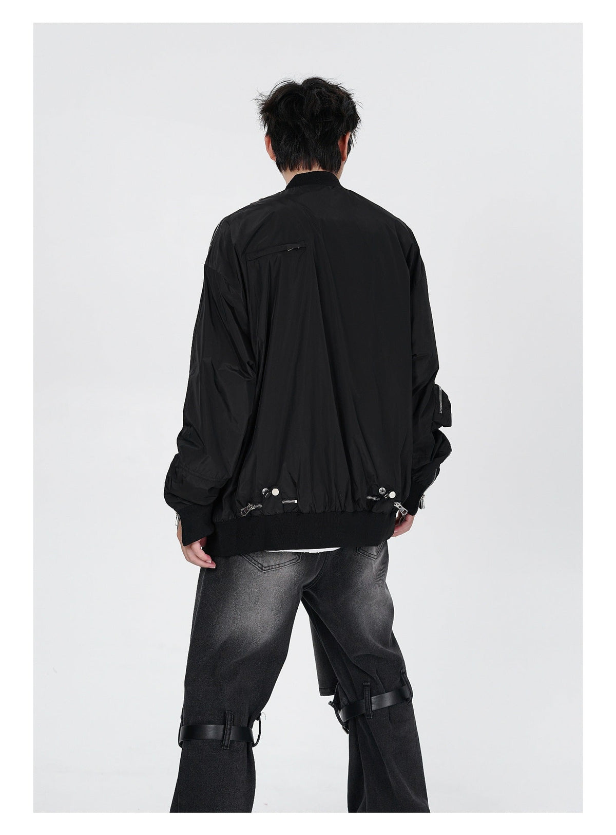 Multi-zipper Couple Workwear Jacket