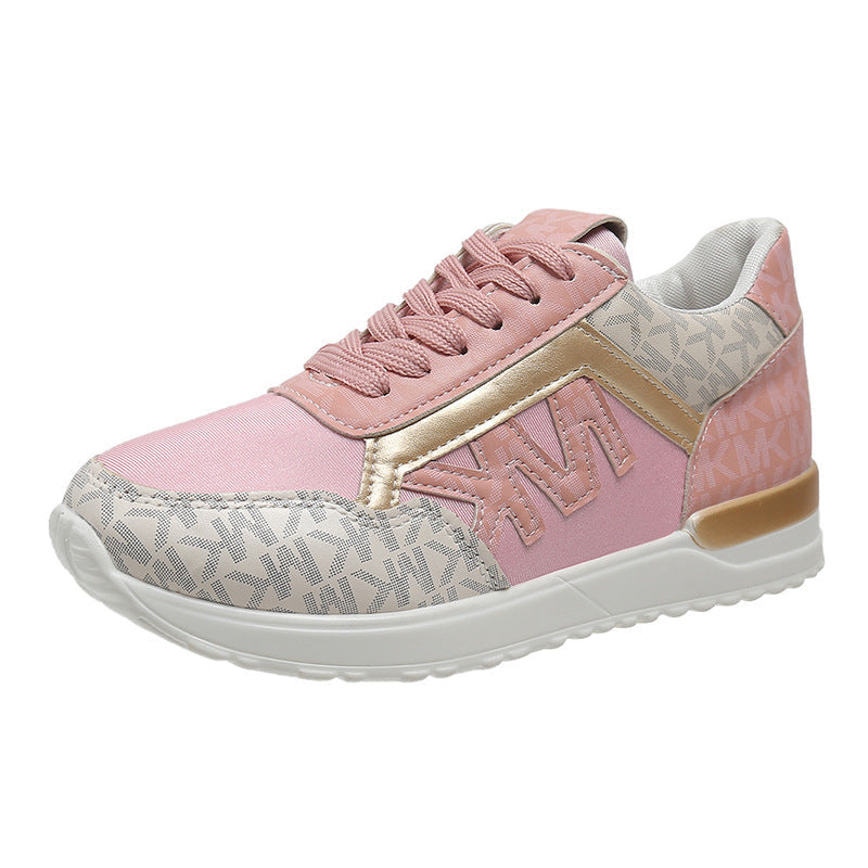 Front Lace-up Round-Toe Breathable Sneakers