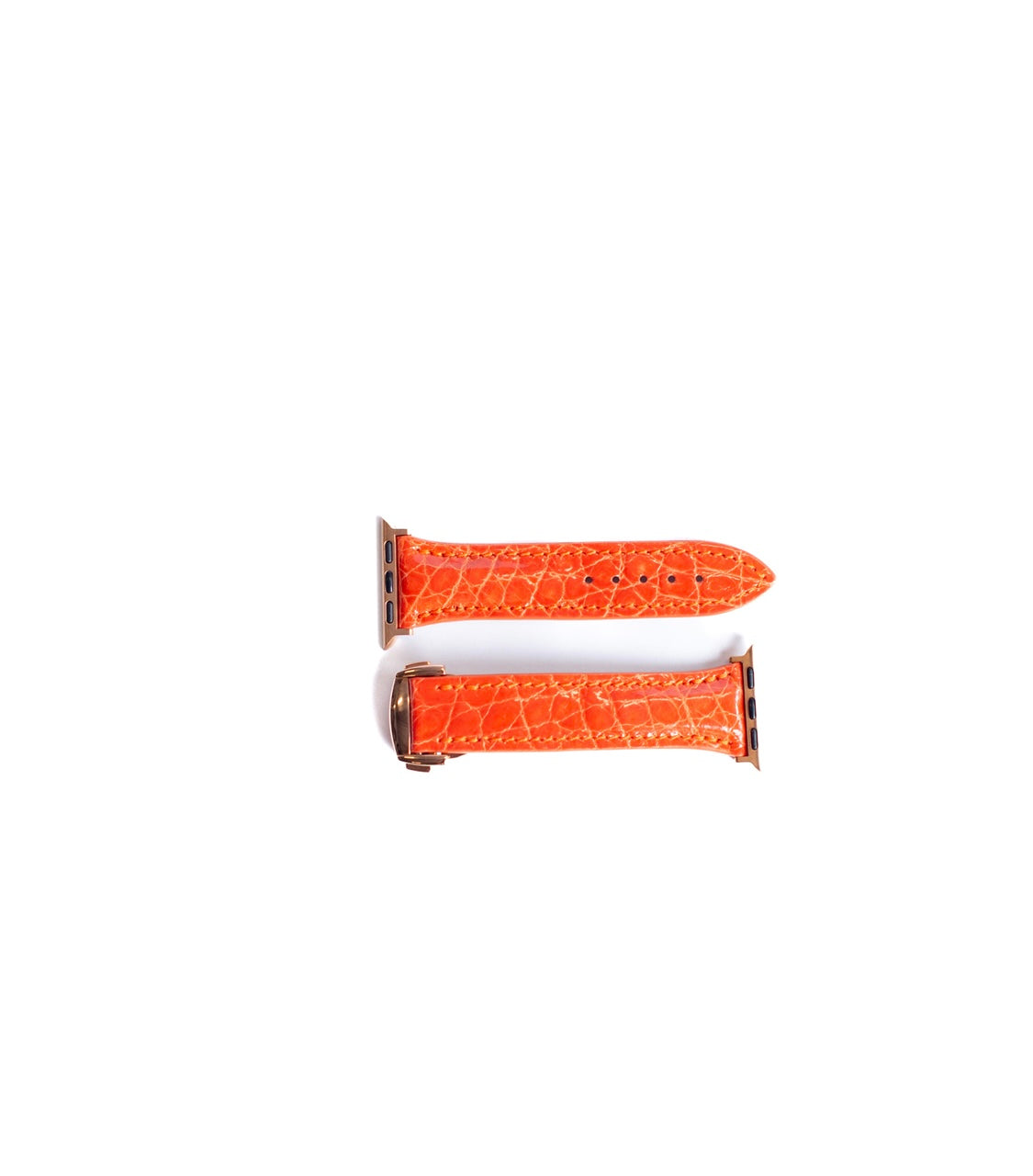 Apple Watch Band, Orange Glazed Alligator