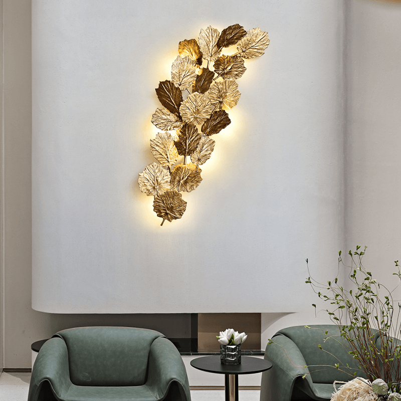 Aplique de Pared Artesanal con Pan de Oro