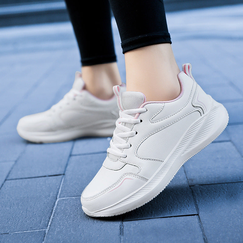 Zapatillas de cuero impermeables para mujer