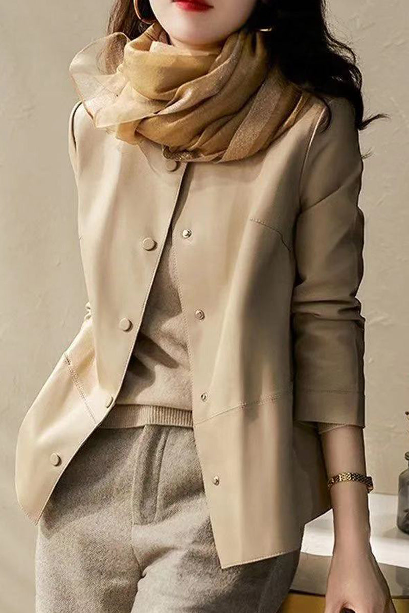 Autumn And Winter New PU Leather Clothing Slim Casual Jacket