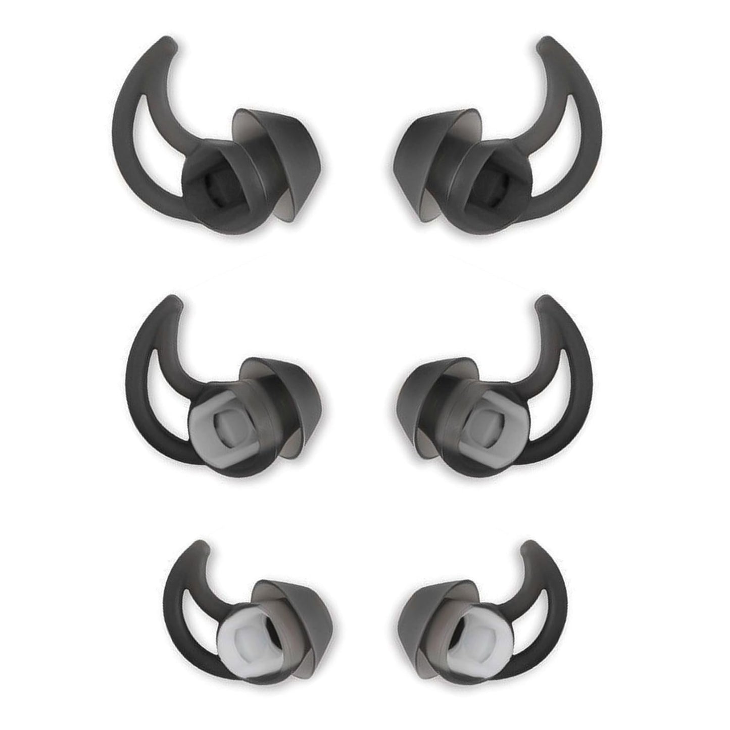 MMYQXI Silicone Replacement Earbud Tips Earbud Covers Compatible with Bose QC20 QC20i SoundSport SIE2i IE2 IE3 Headphone Earbud Rubber Tips Ear Tips 3 Pairs S M L