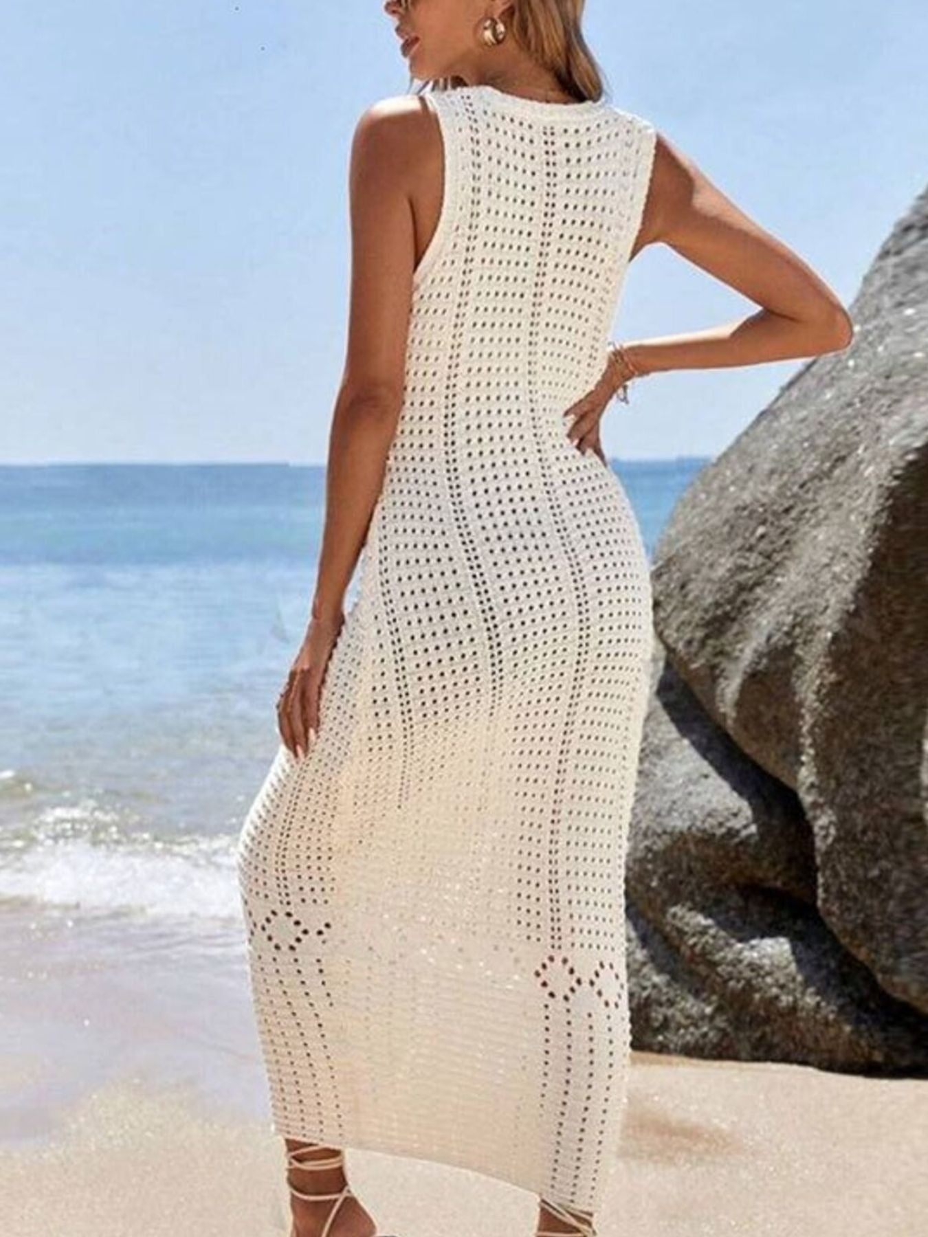 Vestido de ganchillo sin mangas
