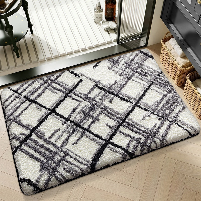 Water-absorbent Non-slip Geometric Lattice Floor Mat