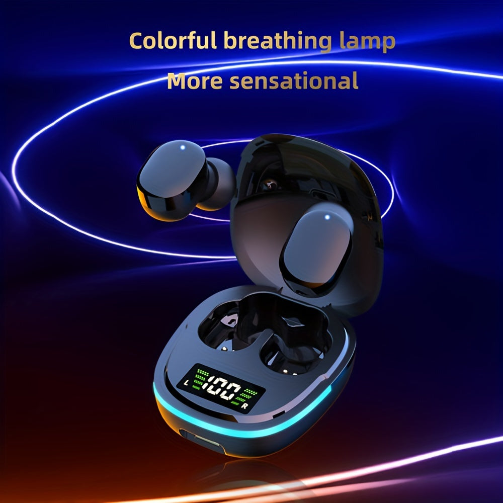 Wireless Earbuds Stereo Bass Mic LED Display