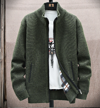 Men's Thickened Padded Jumper Cardigan Jacket (1PC)