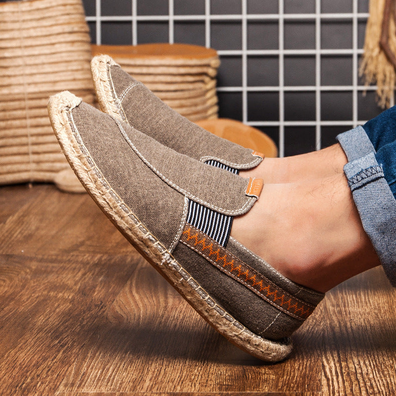 Casual Handmade Linen Canvas Flats