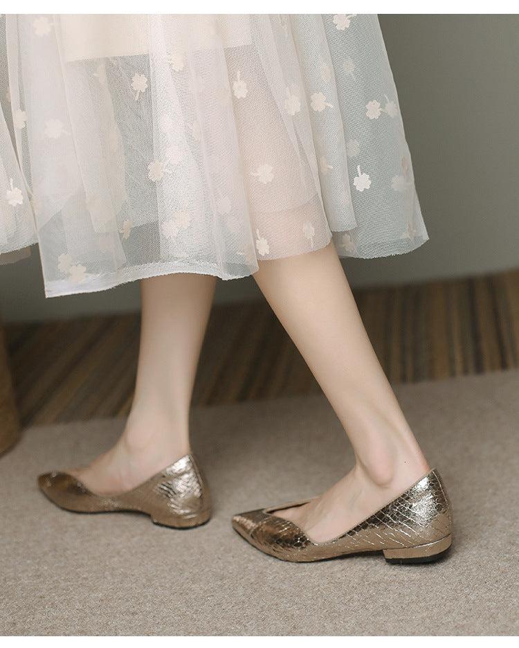 Women's French Pointed Flat Pumps