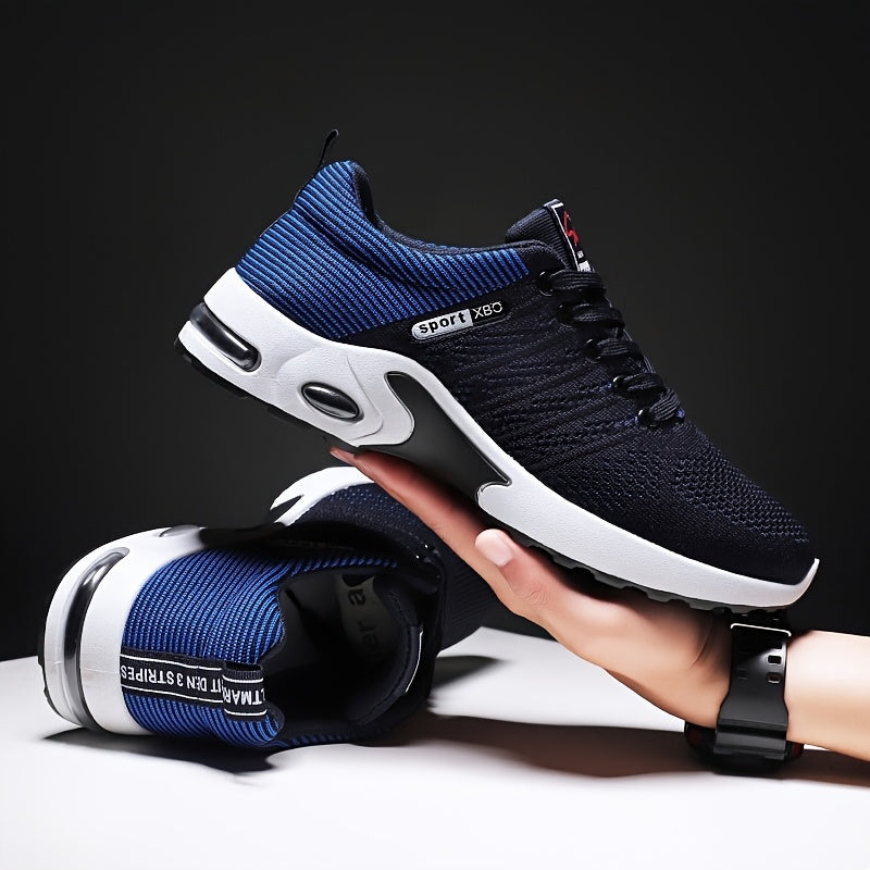 Zapatillas deportivas ligeras azules, blancas y rojas para aventuras