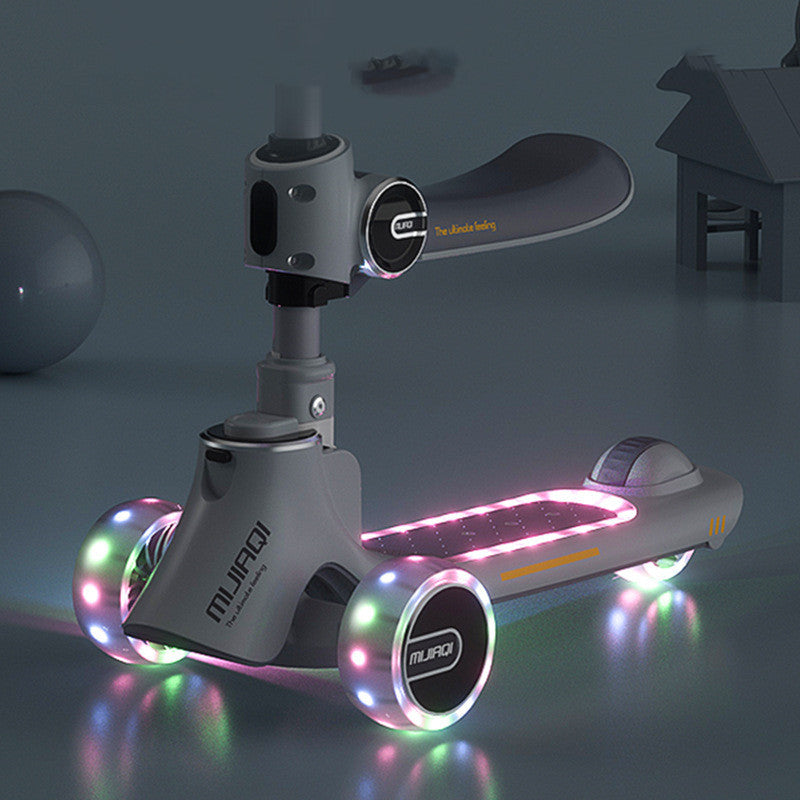 Children's Three-in-one Scooter Can Sit And Slide