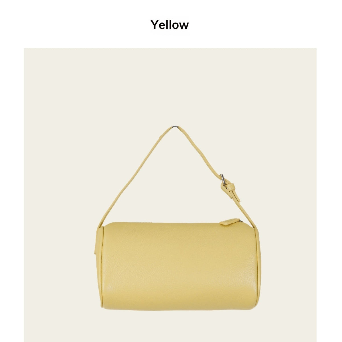 Top-grain Leather Barrel Crossbody Bag