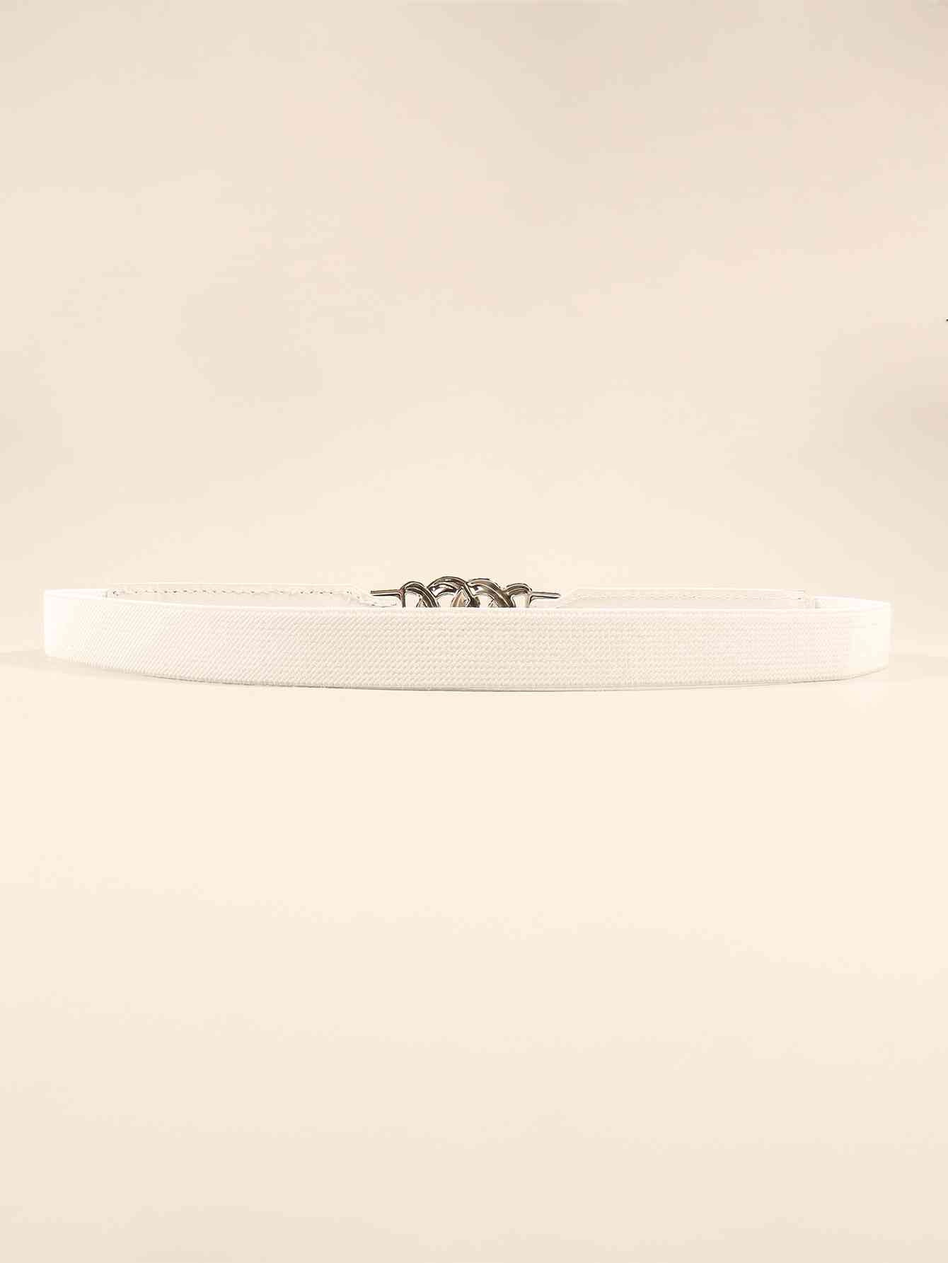 ElegantStyle Zinc Alloy Buckle Elastic PU Belt – Versatile and Stylish Accessory See size chart under “more details”