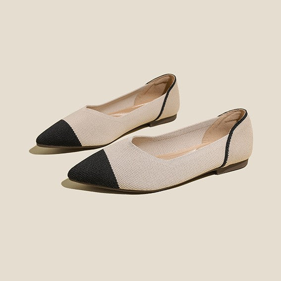 Women's Pointed-Toe Color Matching Flats