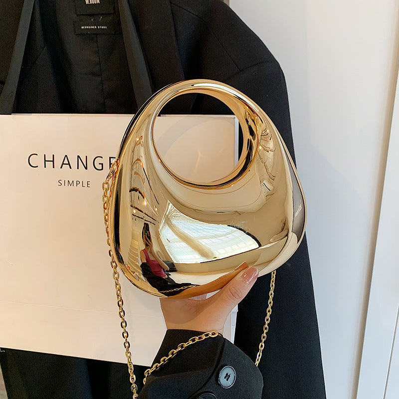 Acrylic Small Size Gold Handbag Chain Shoulder Oblique Handbag